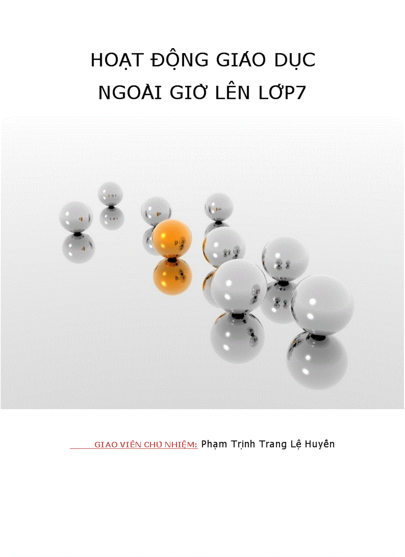 Giáo án hoạt động ngoài giờ lên lớp 7