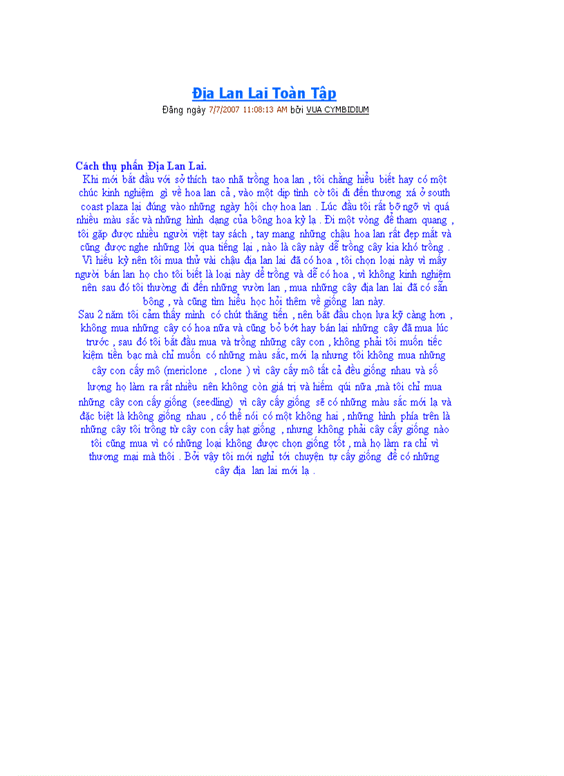 Địa lan lai toàn tập