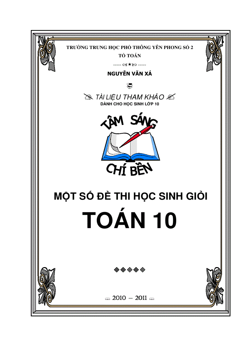 De hoc sinh gioi toan 10 hay