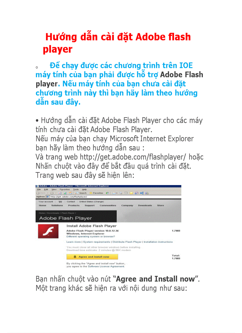 Hướng dẫn cài đặt Adobe flash player