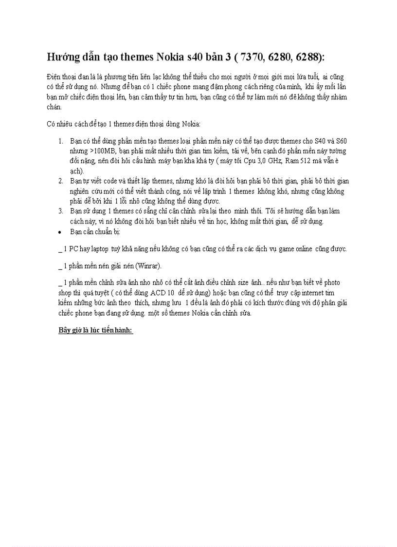 Hướng dẫn tạo themes Nokia S40v3
