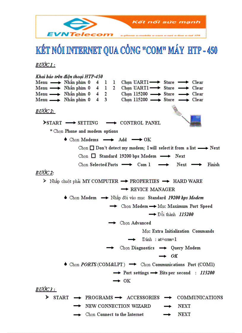 Hướng dẫn cài đặt Internet