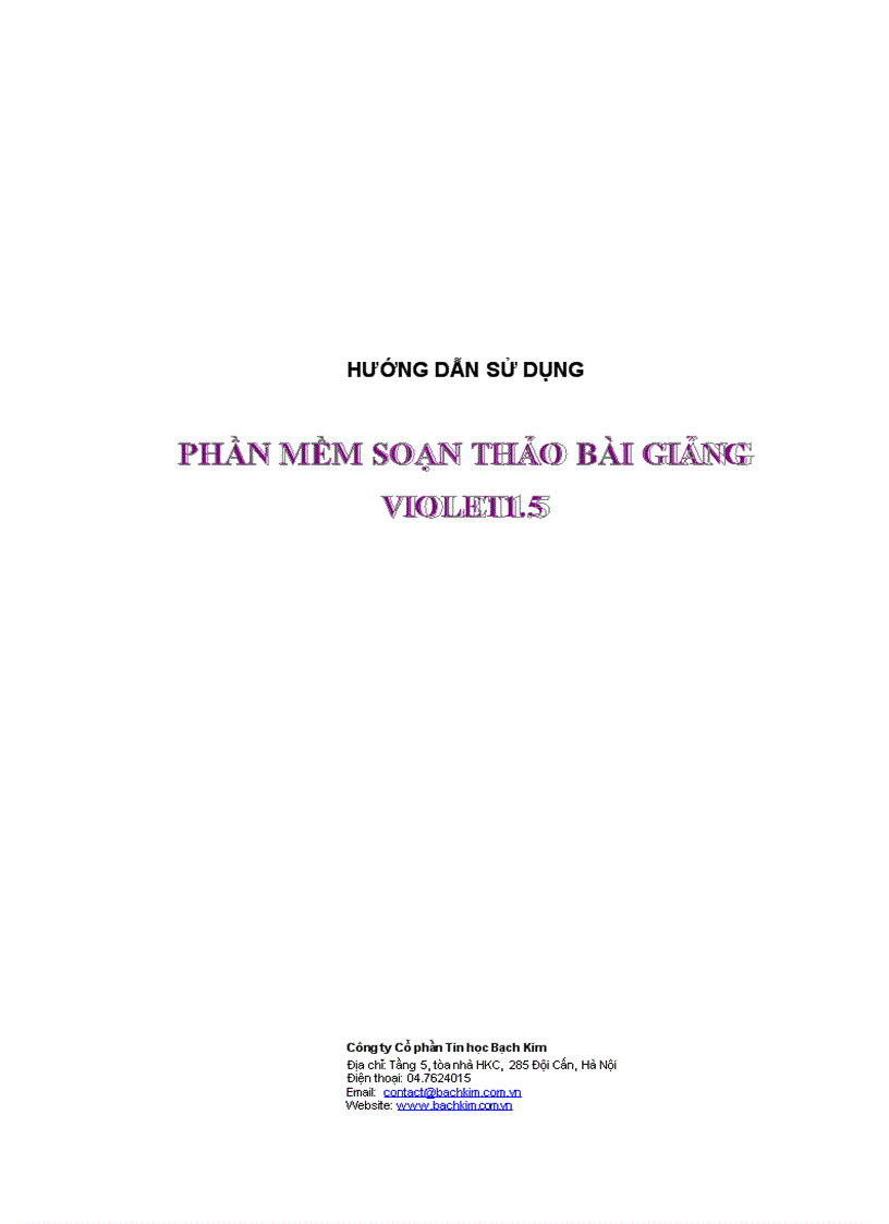 Hướng dẫn sử dụng phần mềm VIOLET1 5 Chi tiết cụ thể