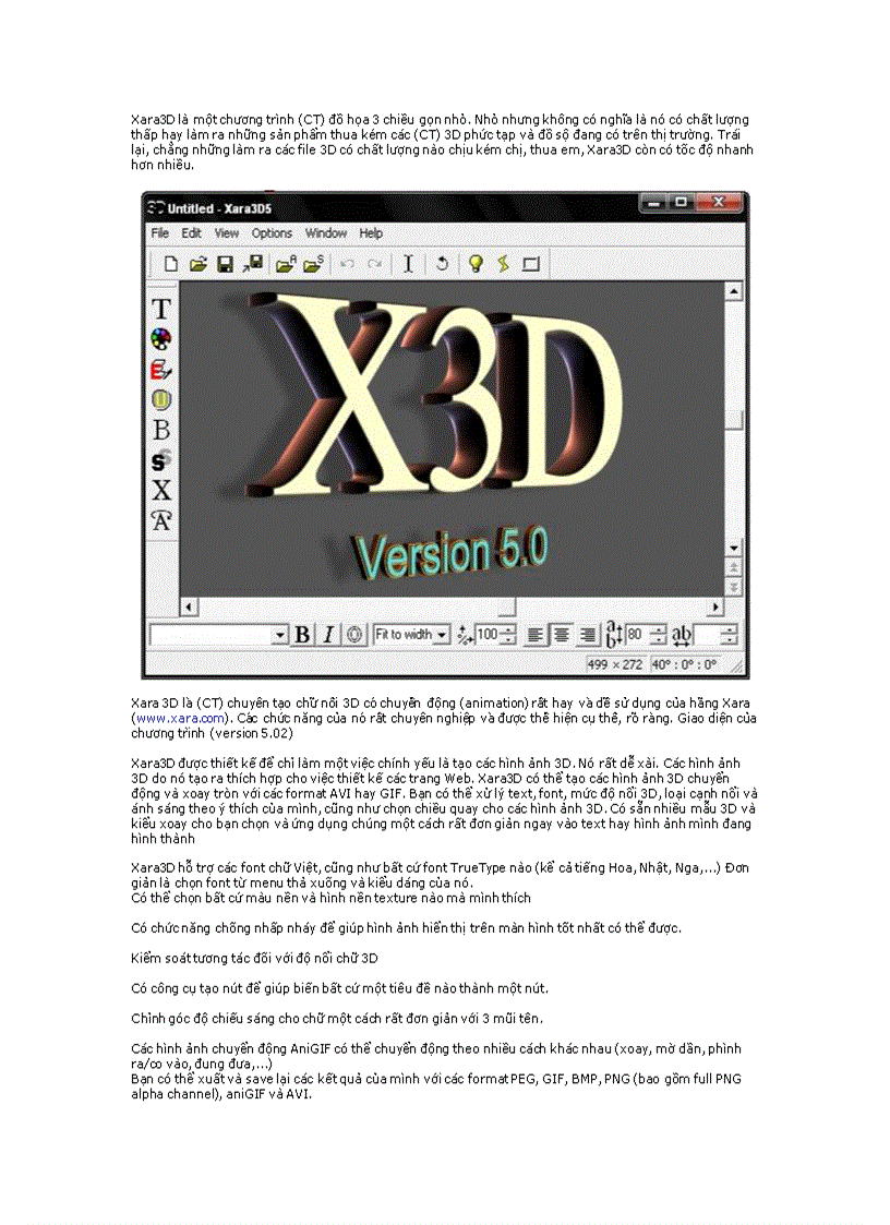 Hướng dẫn sử dụng phần mềm xara 3d