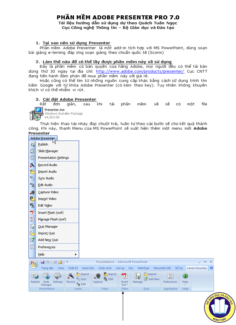 Hướng Dẫ Sử Dụng Adobe Presenter 7