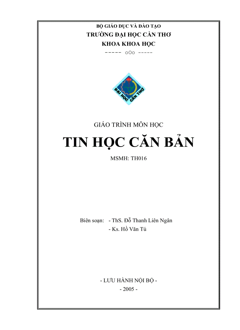 Giáo trình tin học căn bản