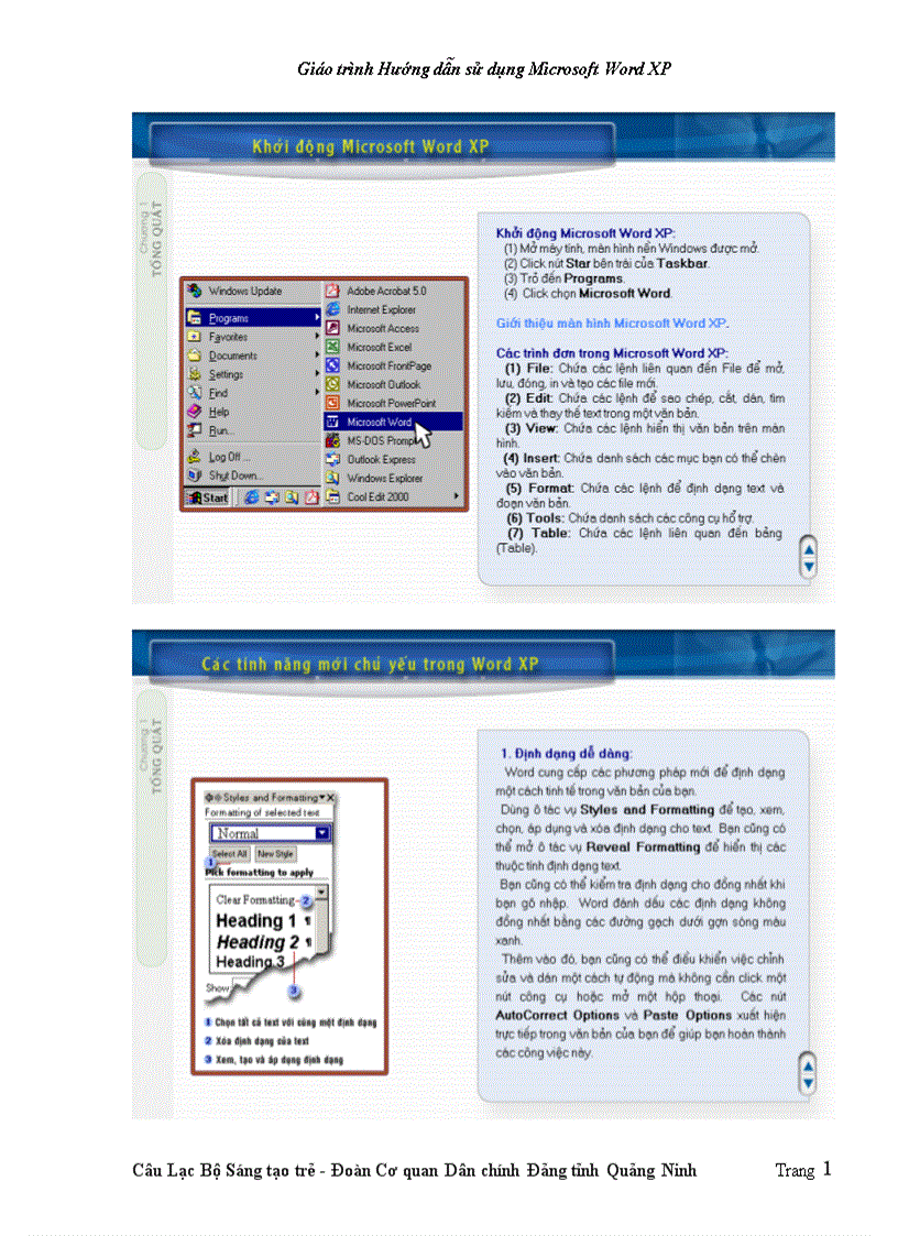 Giáo trình sử dụng Word XP