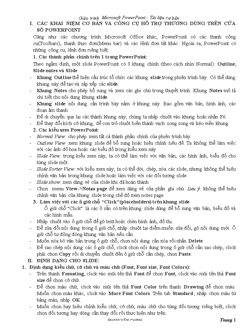 Giáo trình Powerpoint MinhhoaStyle Content