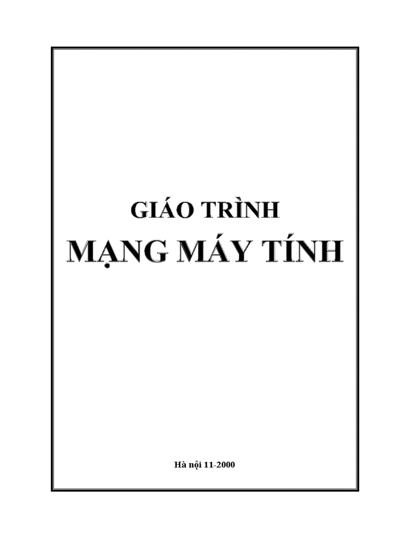 Giáo trình mạng máy tính
