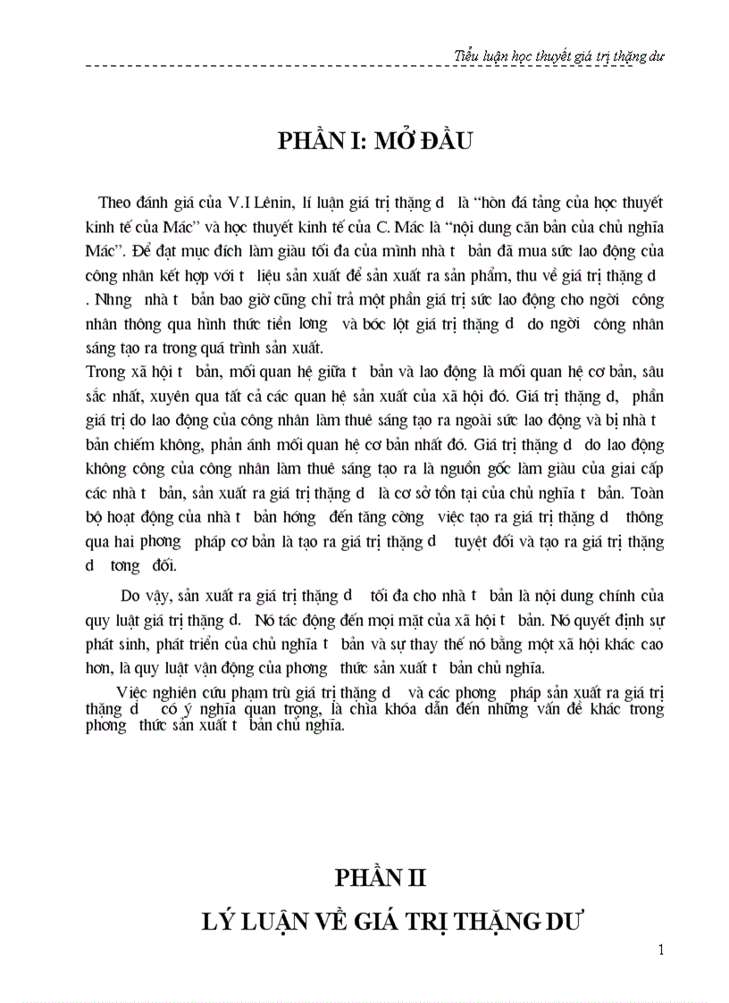 Học thuyết giá trị thặng dư