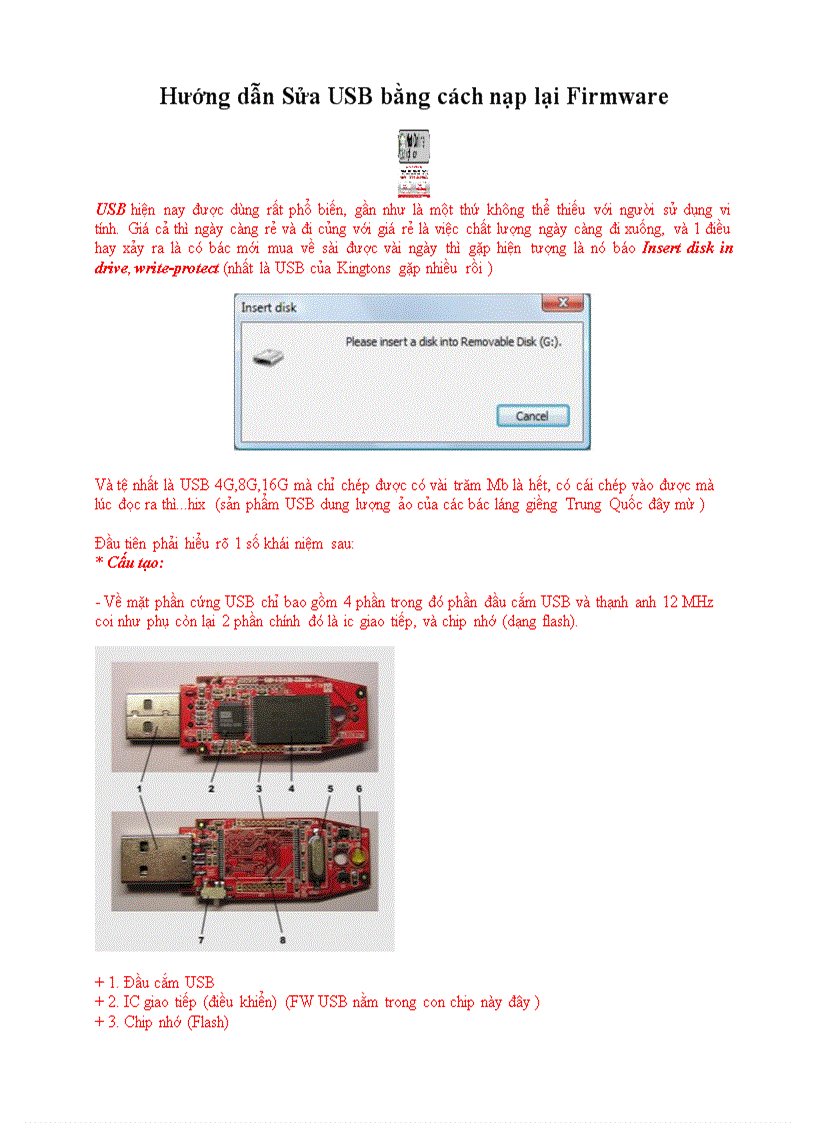 Hướng dẫn Sửa USB bằng cách nạp lại Firmware