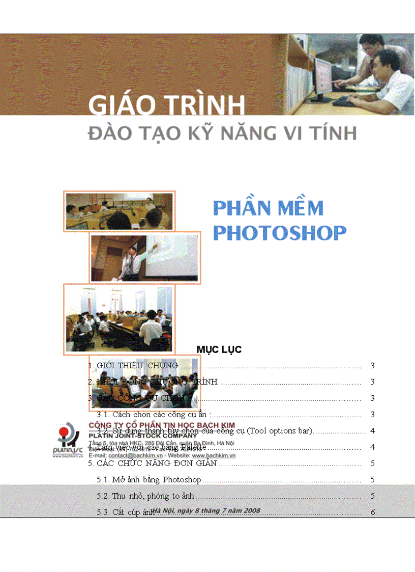 Giáo trình hướng dẫn sử dụng phần mềm Photoshop