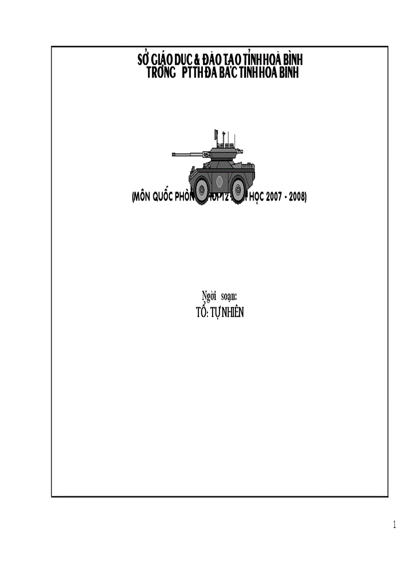 Giáo Án Quốc Phòng 12 Đủ