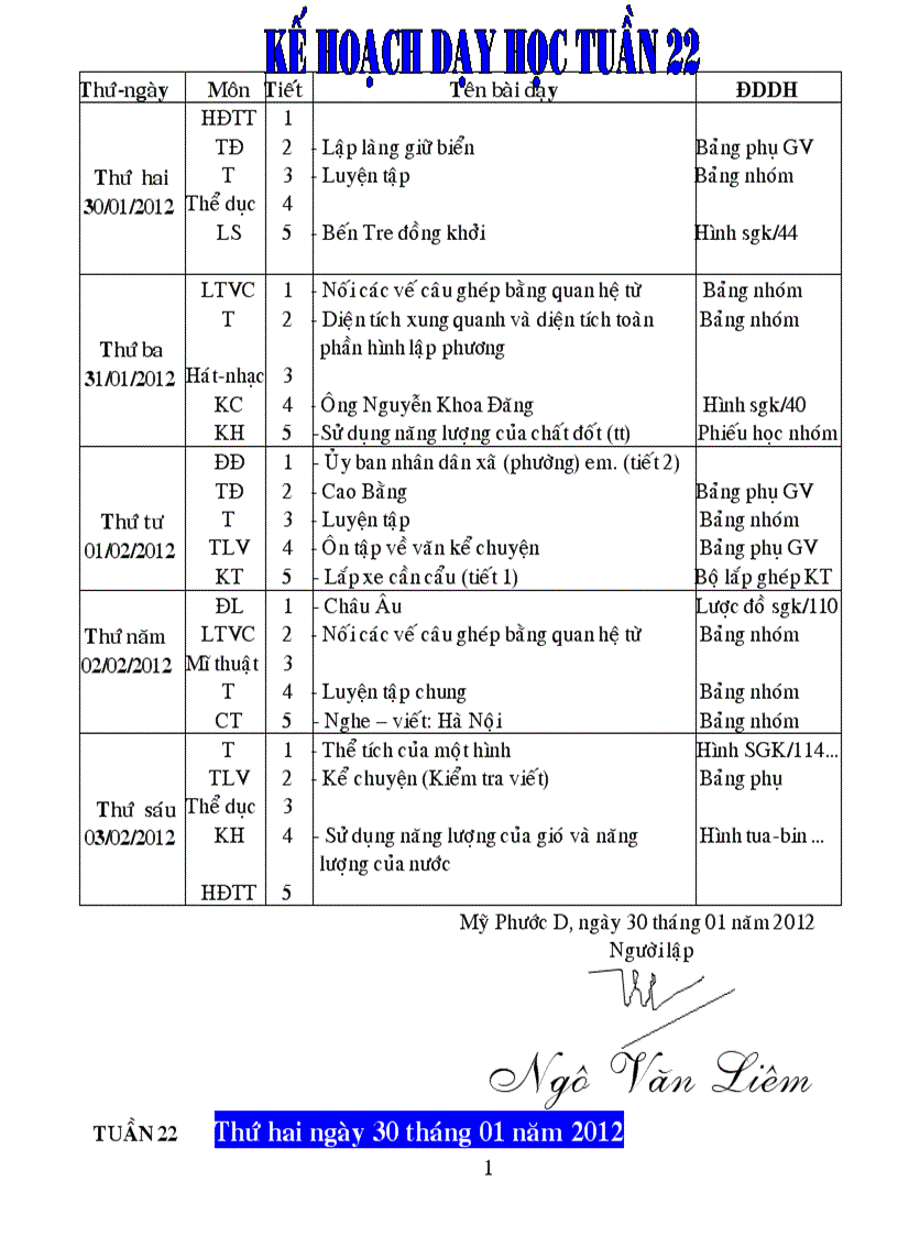 Giáo án lớp 5 tuần 22 cktkn