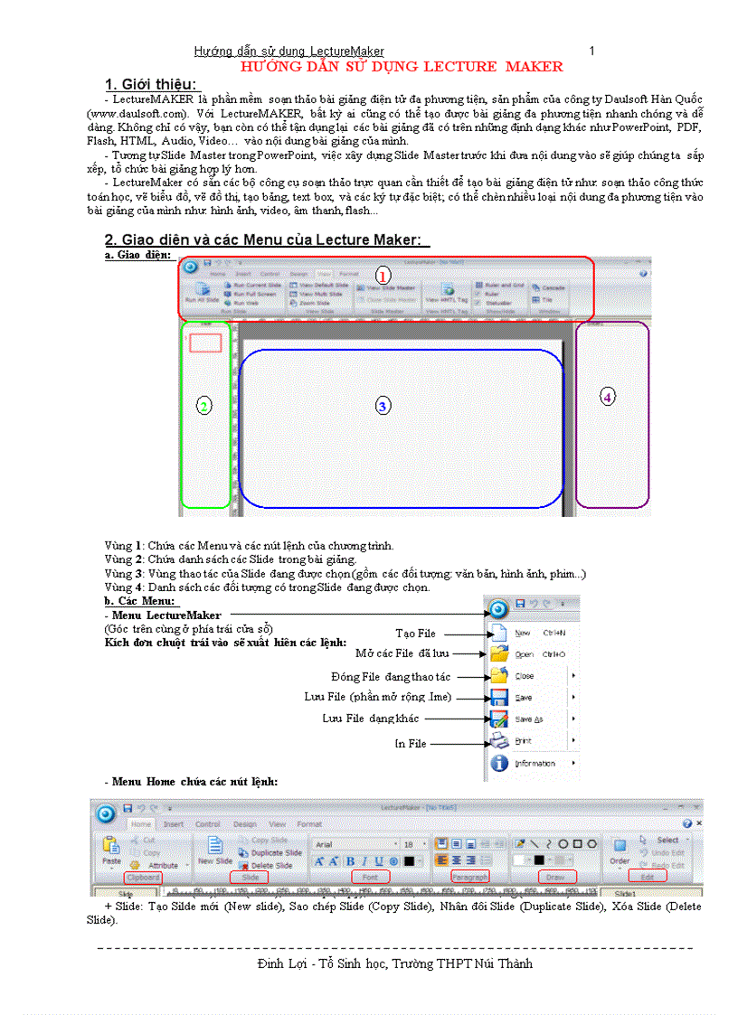 Hướng Dẫn Sử Dụng Lecture Maker