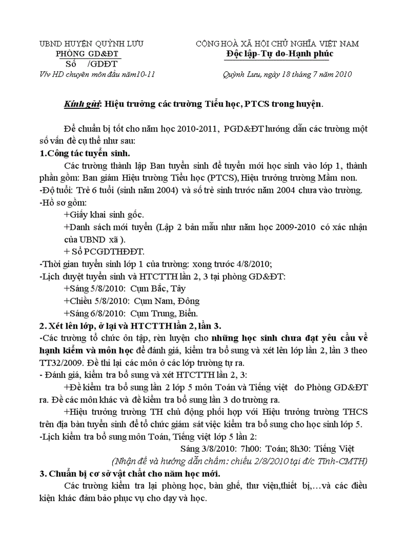 HD thuc hien CMTH dau nam hoc QLuu