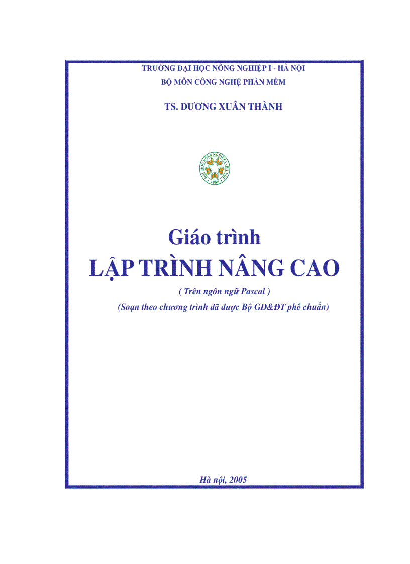 Giáo trình pascal nâng cao