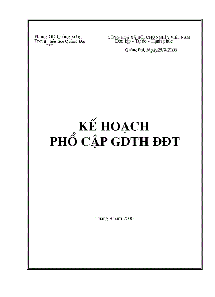 KH phổ cập