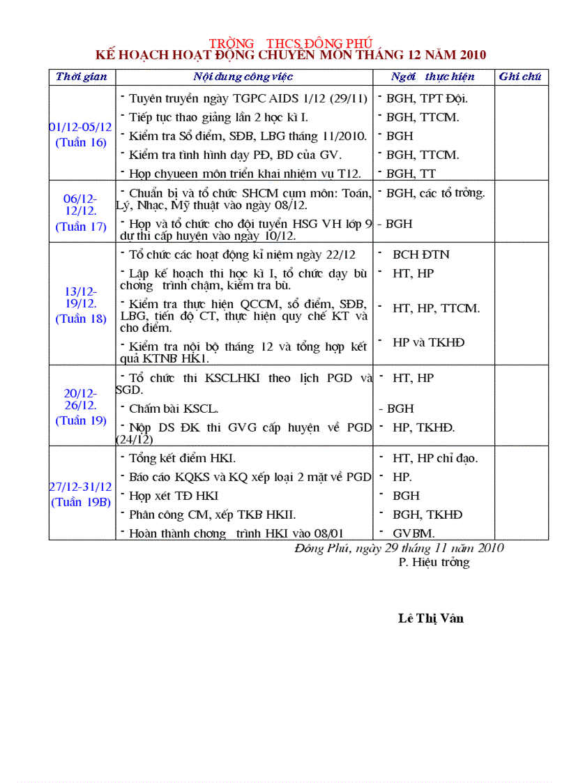 Ke hoach chuyen mon thàng 12 2010
