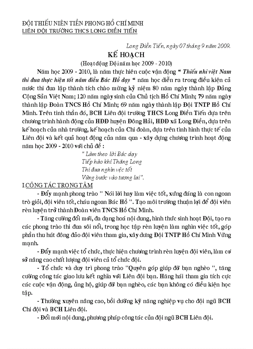 Kế hoạch đội tntp hcm 2009 2010