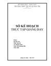 Kế hoạch thực tập giảng dạy