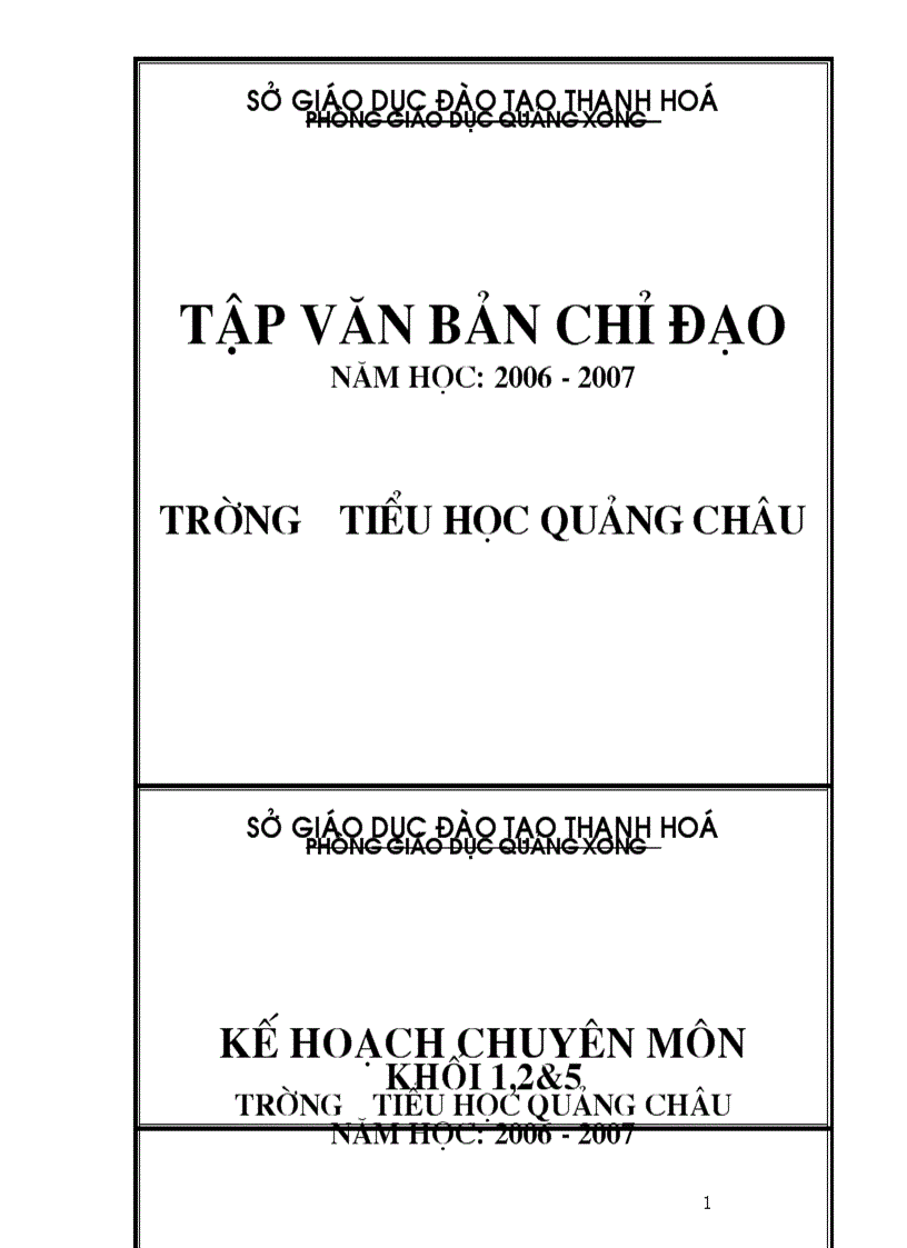 Kế hoạc tổ CM