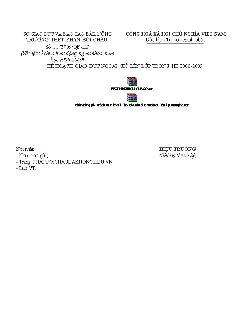 Ke hoach GD NGLL he 2009