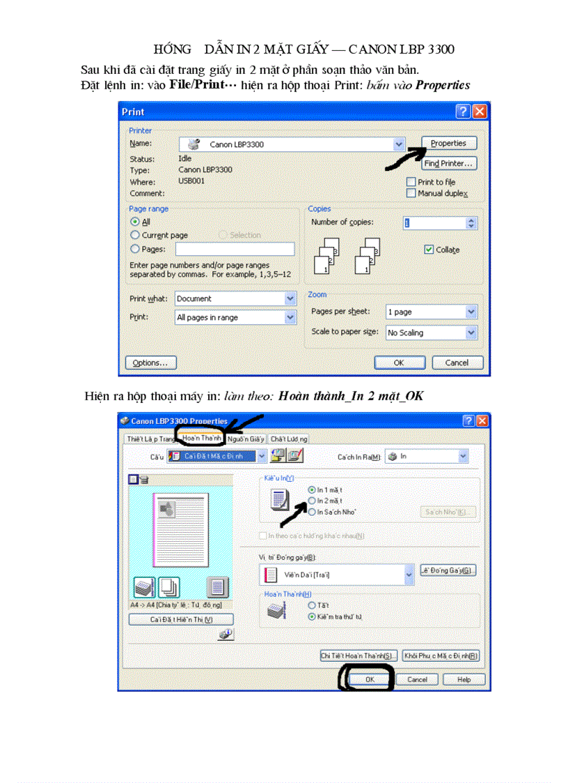 In 2 mặt bằng Canon 3300