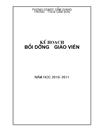 Kế hoạch bdgv năm học 2010 2011