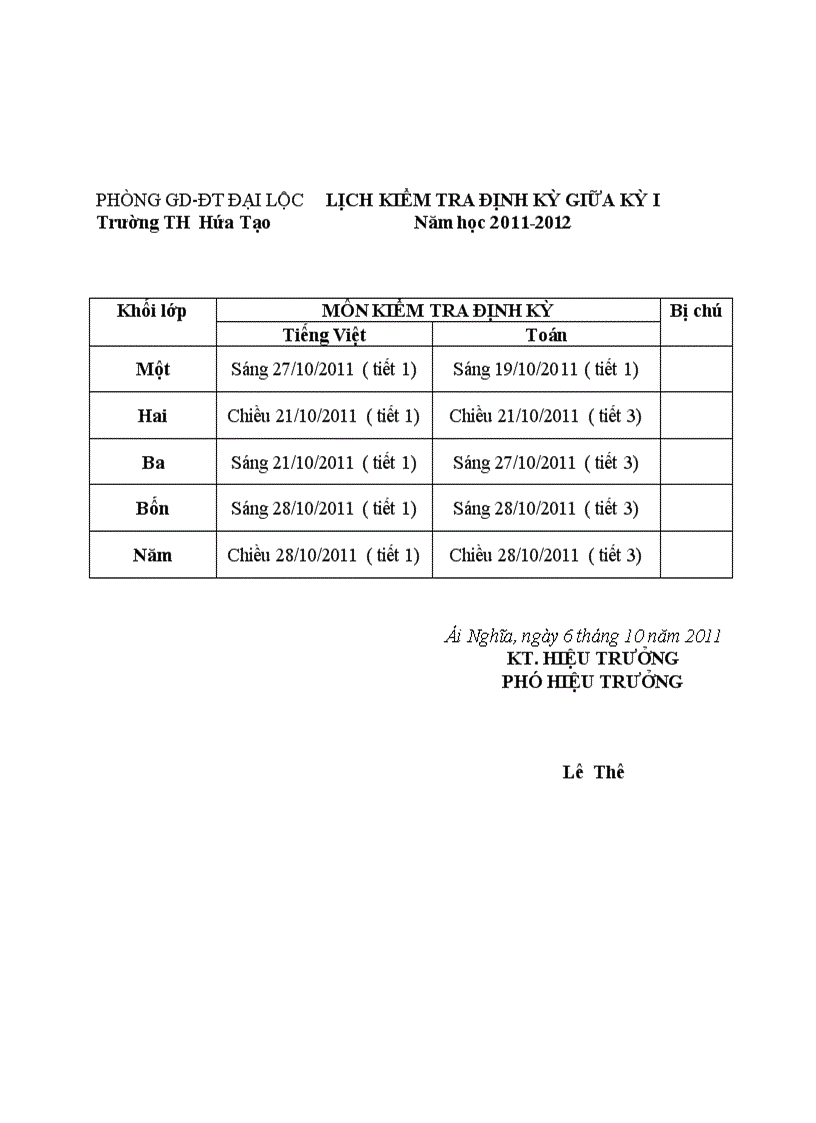 Lịch ktđk giữa kỳ i 2011 2012