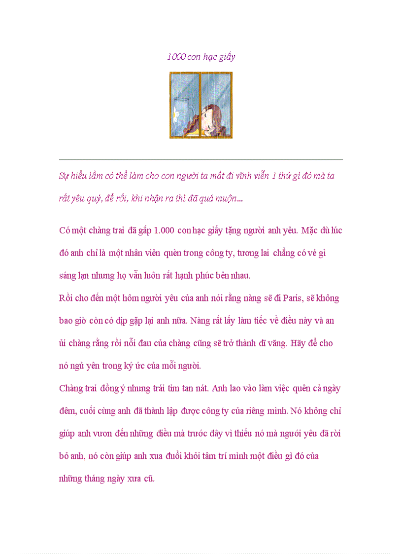 Một nghìn con hạc giấy