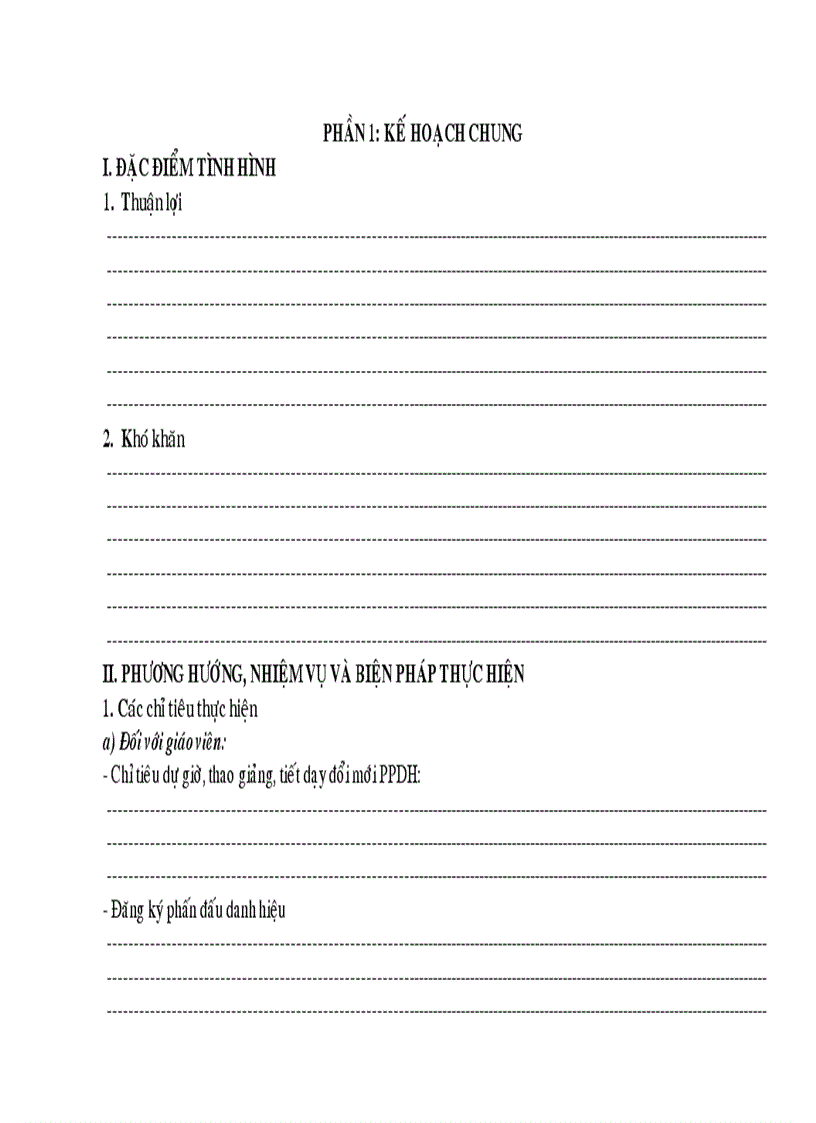 Mẫu sổ kế hoạch GV bộ môn 2010 2011