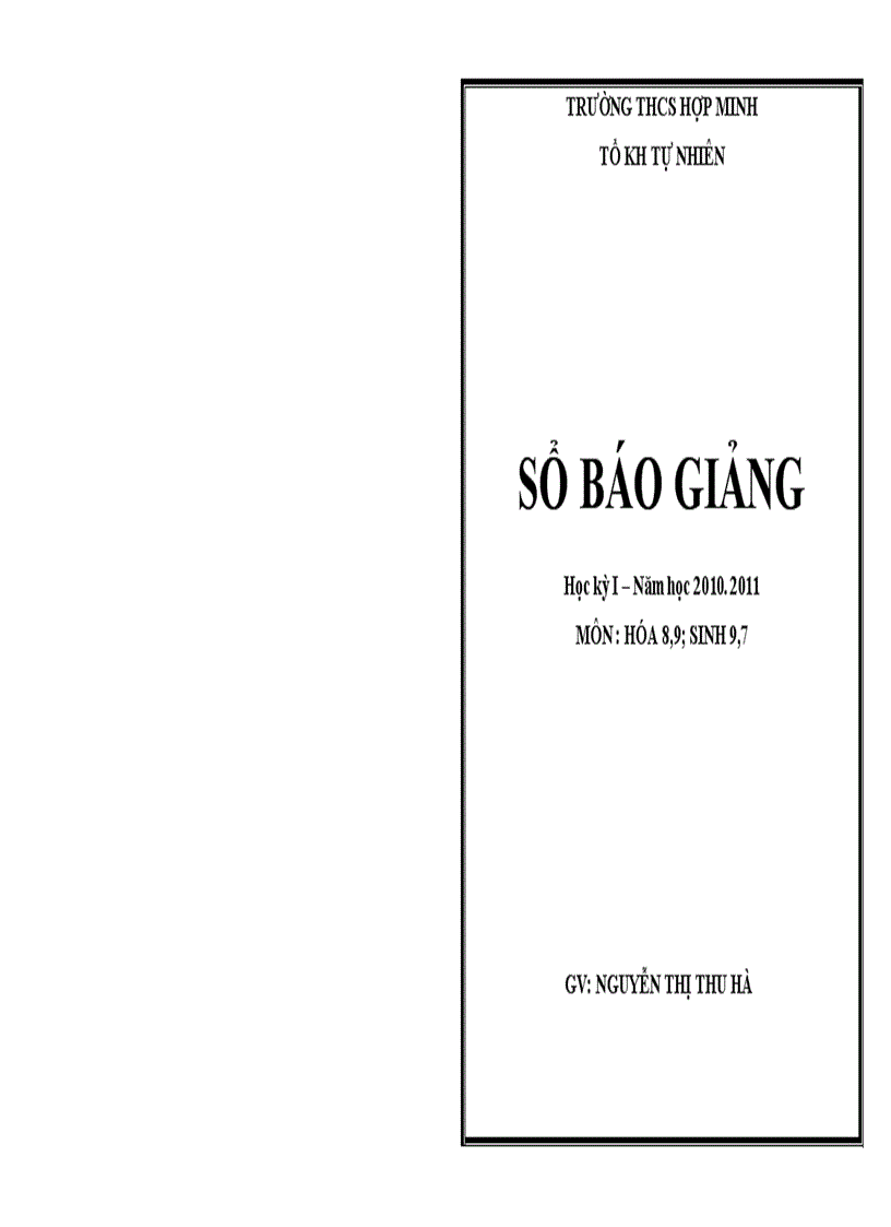 Mãu bìa báo giảng