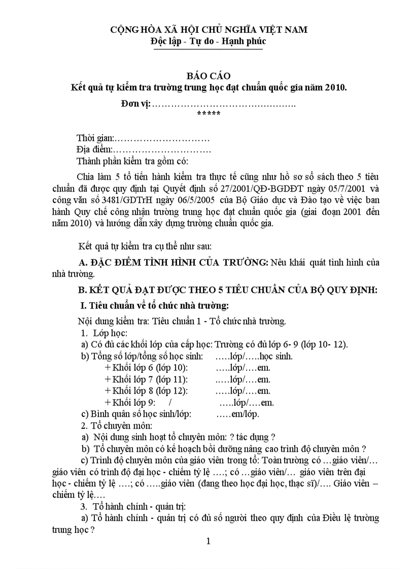 Mẫu bc xd trường chuẩn qg