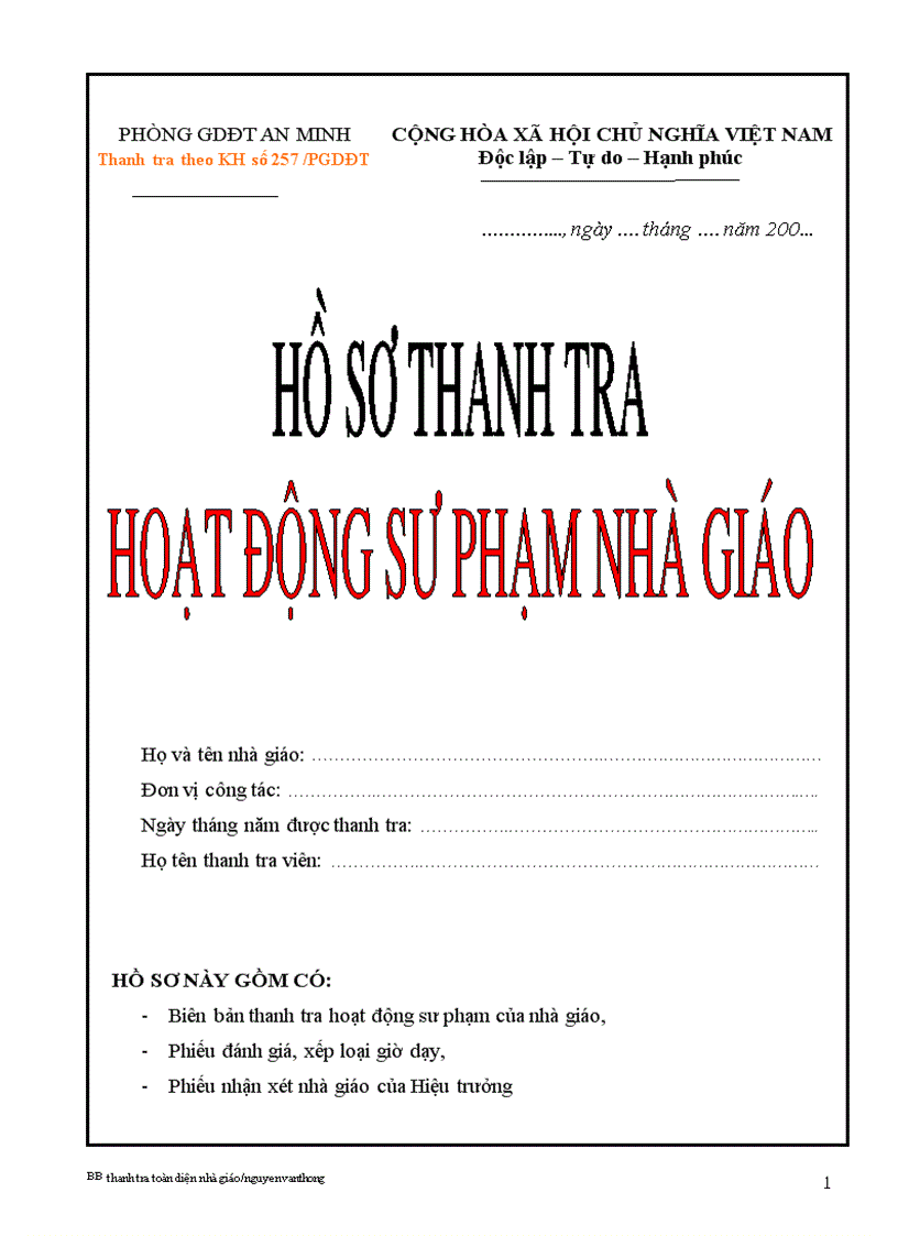 Mẫu TTra toàn dien THCSĐHA