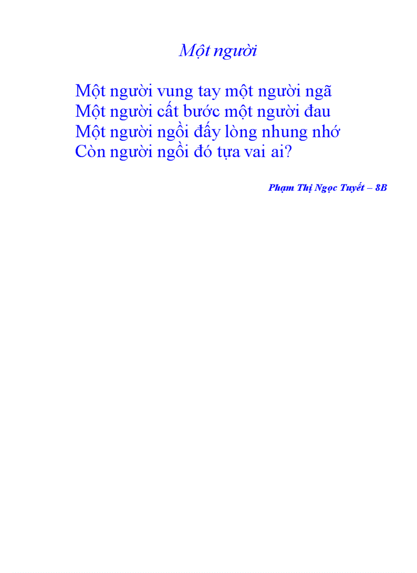 Một người