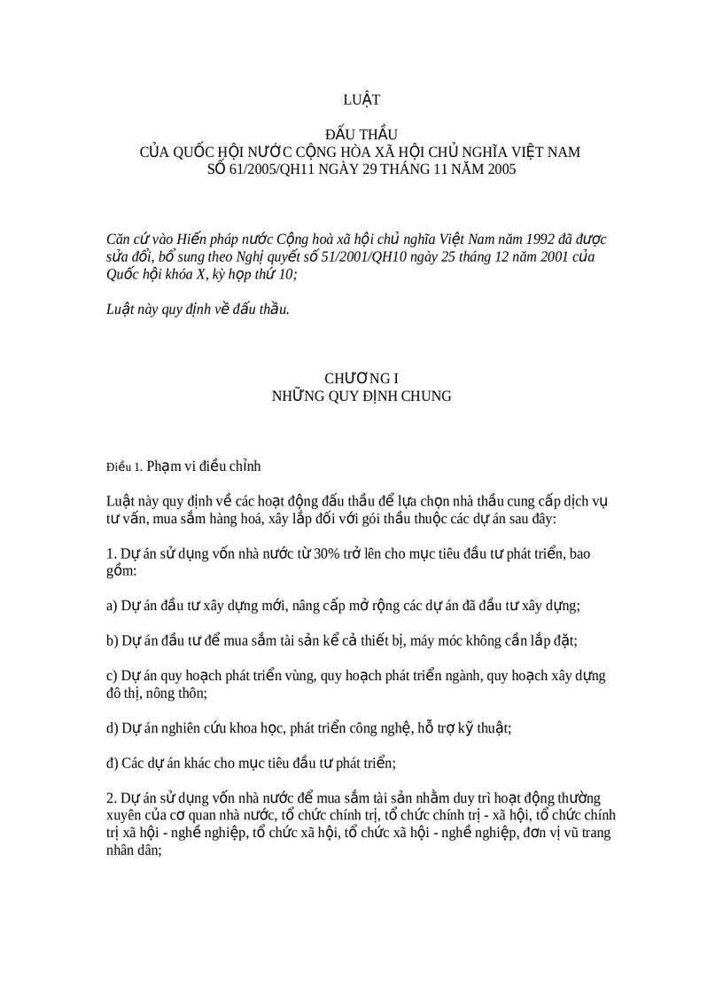 Luật đấu thầu