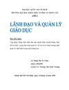 Lãnh đạo quản lý giáo dục