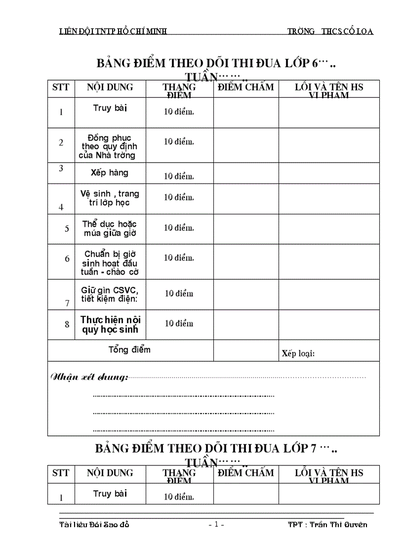 Mau so theo doi thi dua