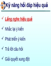 Kỹ năng thuyết trình hồi đáp