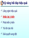 Kỹ năng thuyết trình hồi đáp