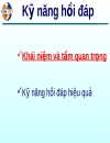 Kỹ năng thuyết trình hồi đáp