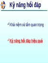 Kỹ năng thuyết trình hồi đáp