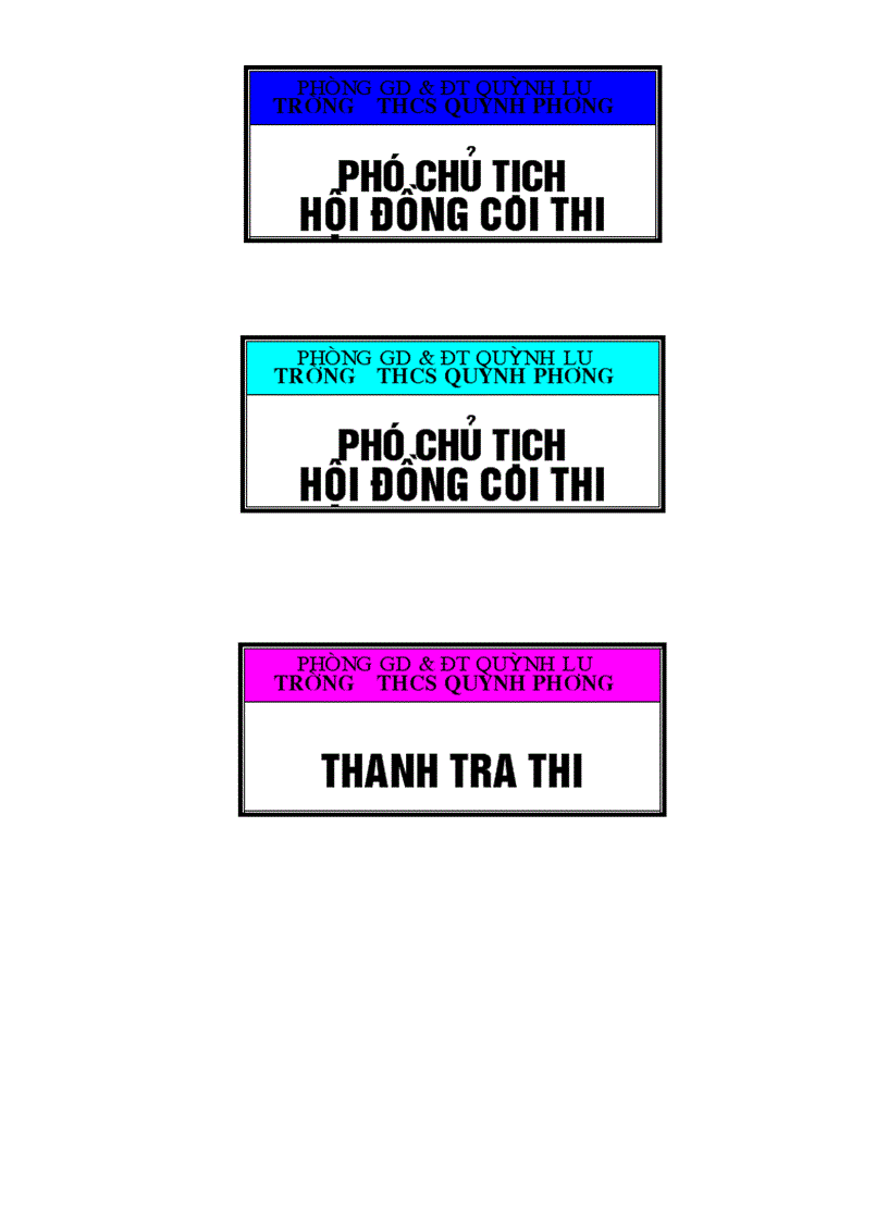 Mẫu Phù hiệu coi thi