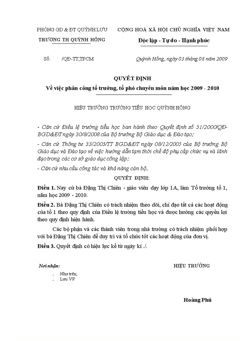 QD phan cong phu TT TPCM nam hoc 09 10