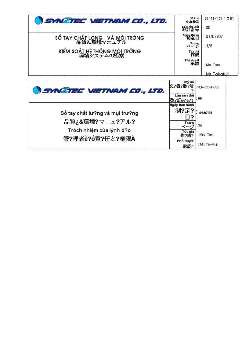 QEN CO 1 010 Kiem tra moi truong Enviromental Checking M