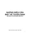 Những Điều Cần Biết Về Tuyển Sinh ĐH CĐ Năm 2012 1