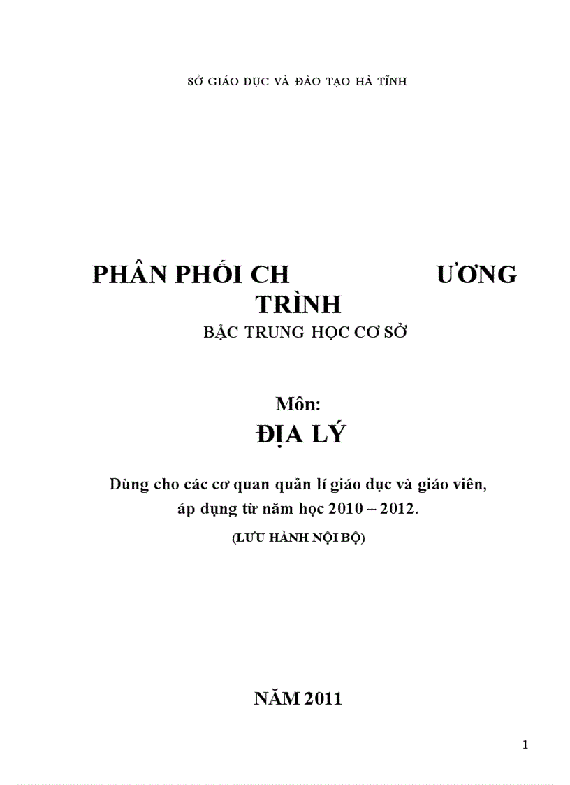 PPCT môn Đia theo hường giảm tải