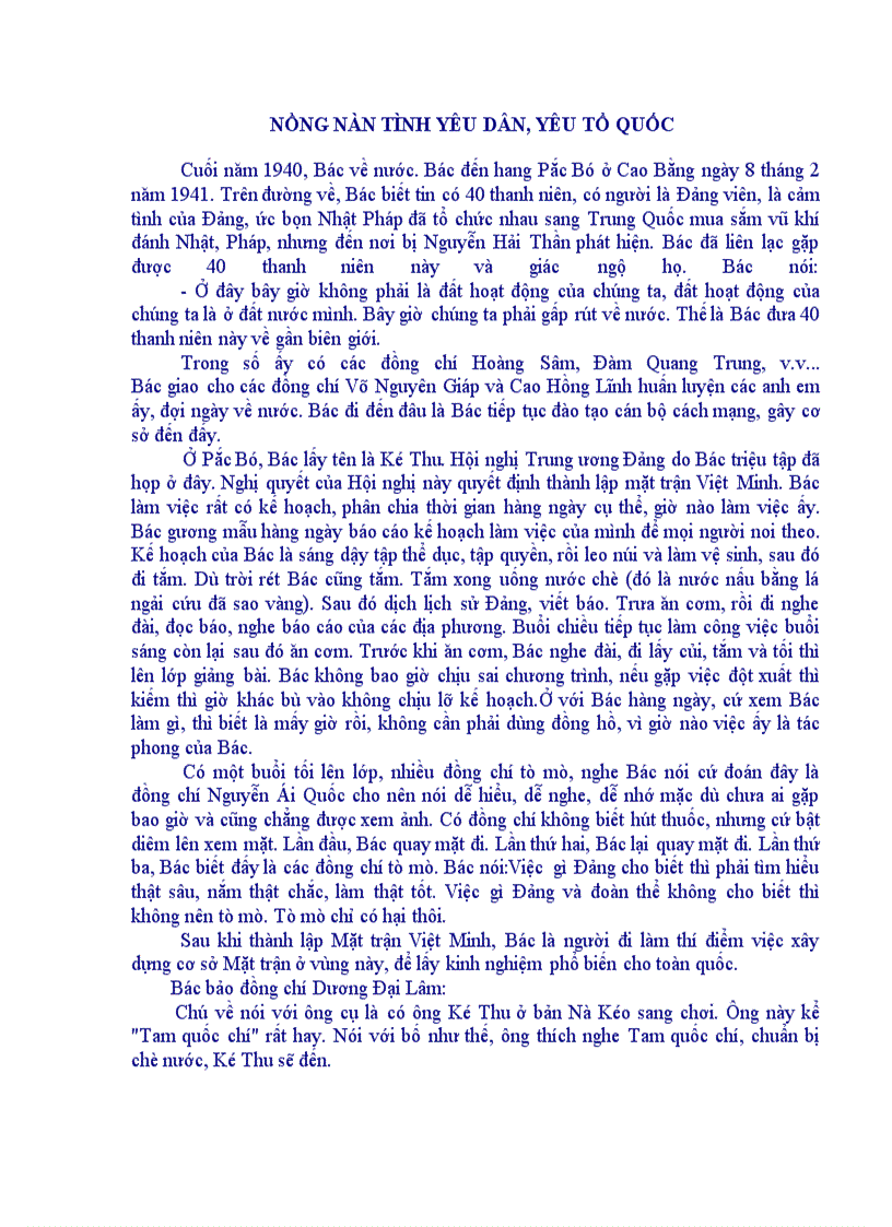 Nồng nàn tình yêu dân yêu tổ quốc