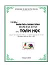 PPCT toán THCS giảm tải tỉnh Trà Vinh